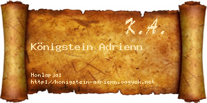 Königstein Adrienn névjegykártya